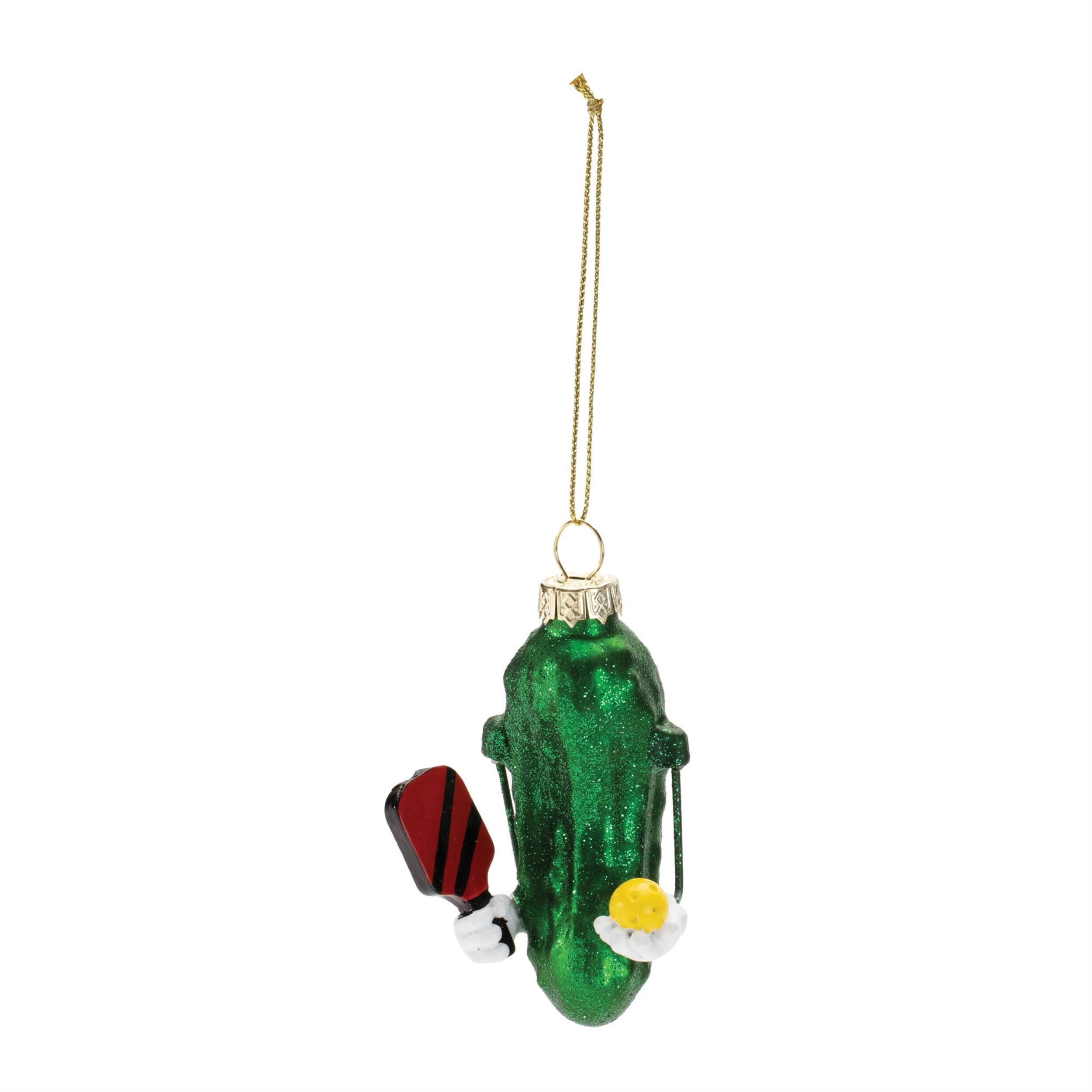 Angle. BreeBe - Pickleball Ornament (Set of 12) - Green.
