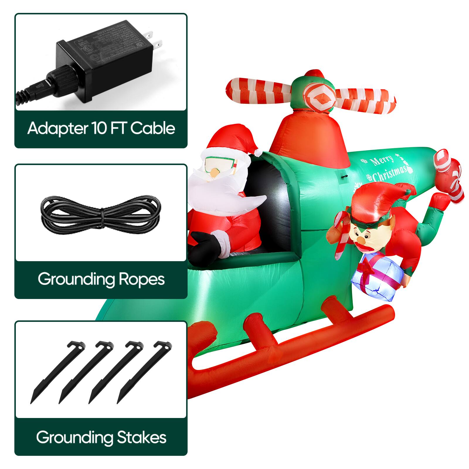 1000 HOTEL

Adapter 10 FT Cable

Merry Christmas

Grounding Ropes

Grounding Stakes