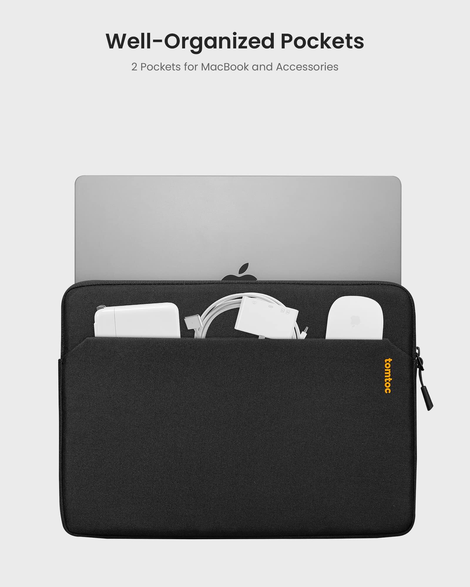 Well-Organized Pockets  
2 Pockets for MacBook and Accessories