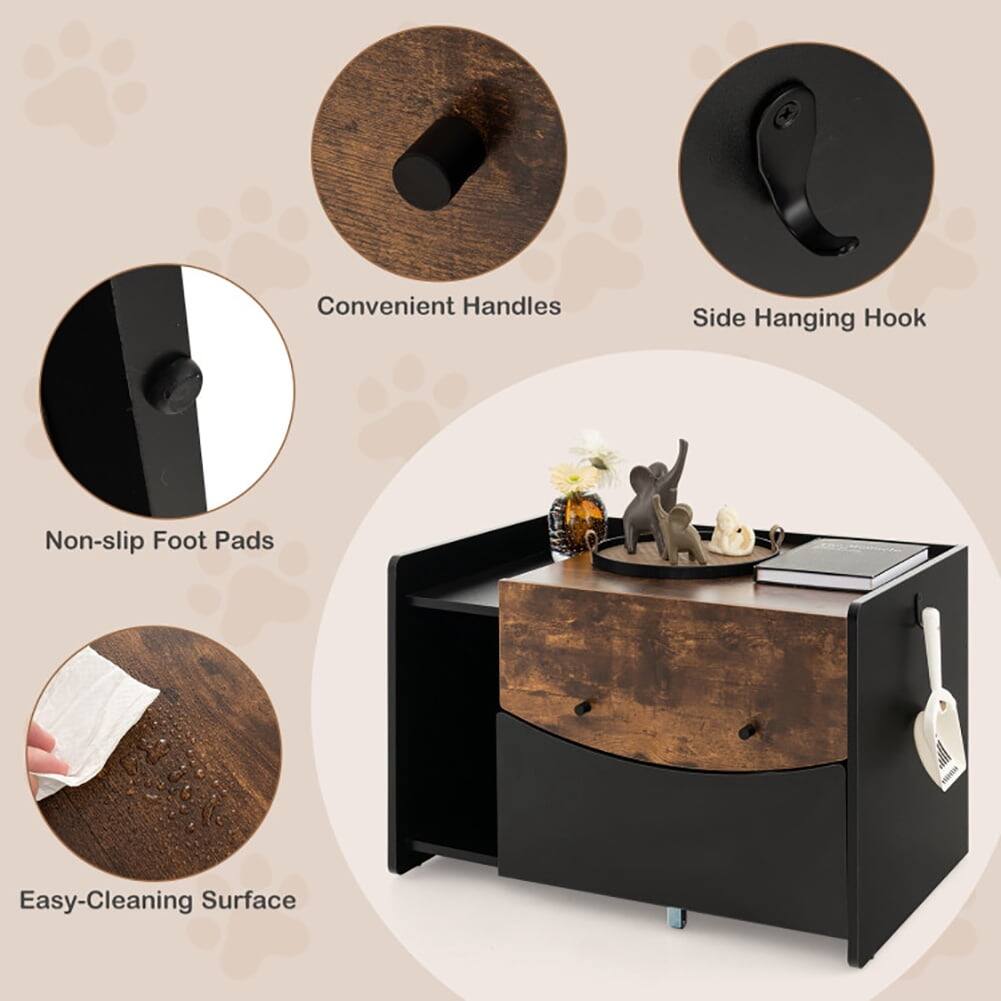 Convenient Handles  
Side Hanging Hook  
Non-slip Foot Pads  
Easy-Cleaning Surface