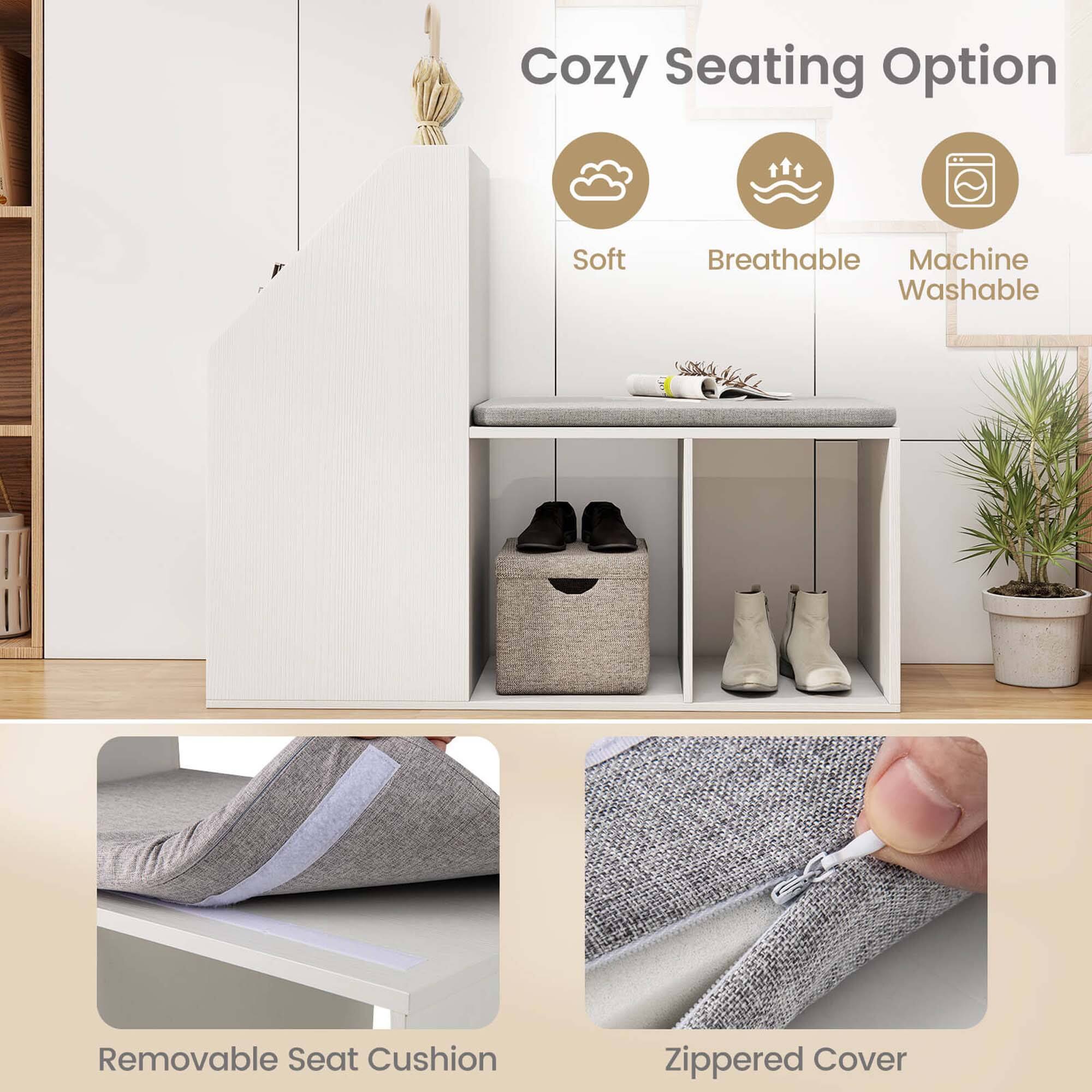Cozy Seating Option
Soft
Breathable
Machine Washable
Removable Seat Cushion
Zippered Cover