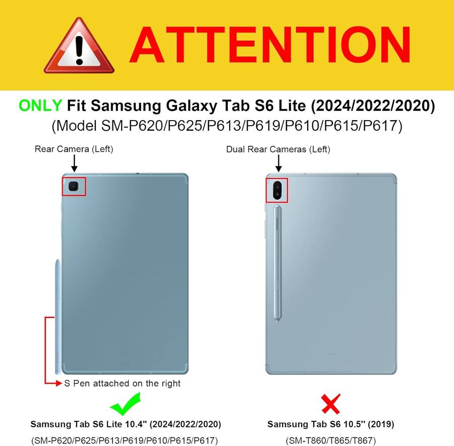 Backing Pad 10 Inch Fintie Clear Case for Samsung Galaxy Tab S6 Lite 10.4 Inch, Transparent ...