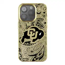 Keyscaper - NCAA - Colorado Buffaloes Paisley Bling iPhone Case - 15 - Gold