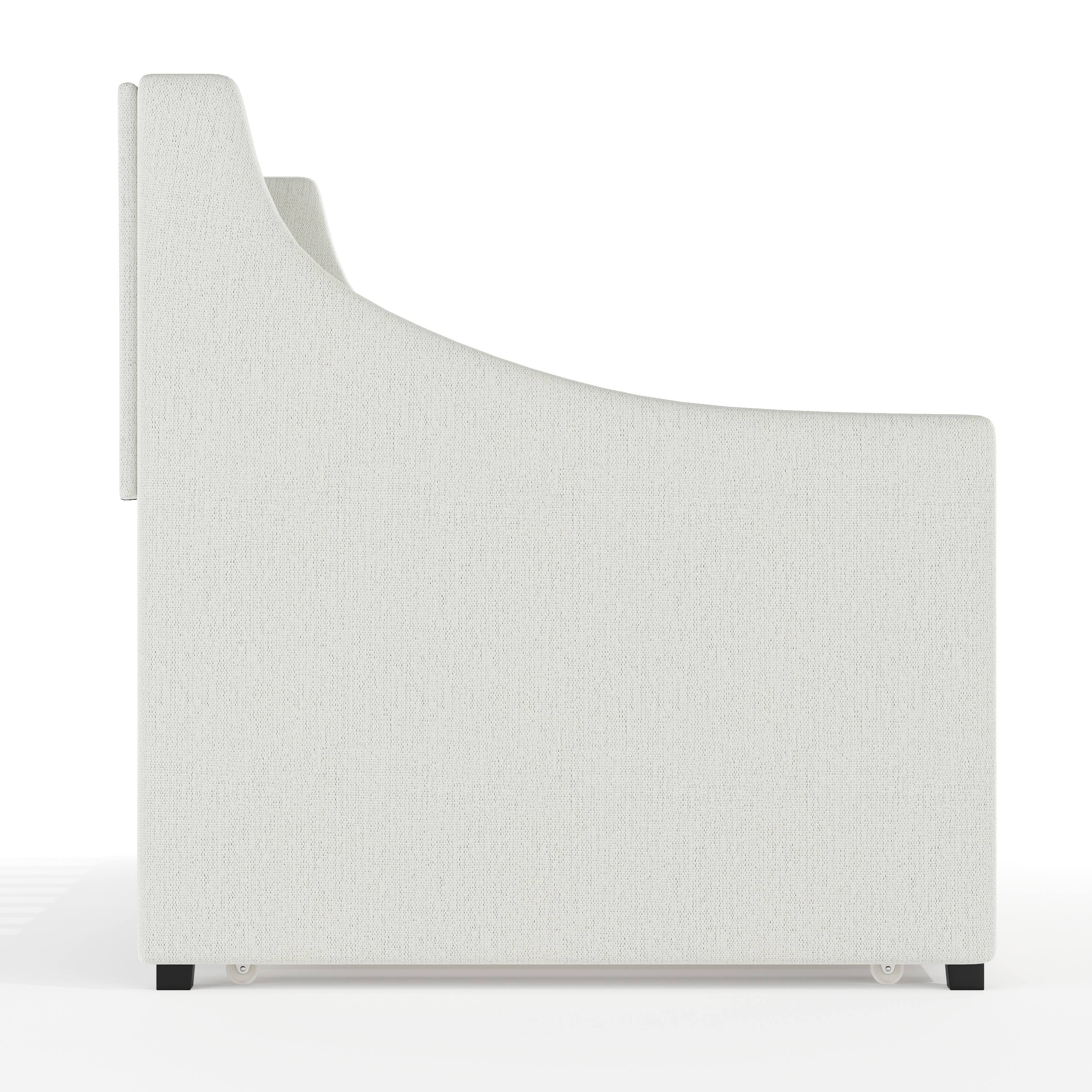 Alt View 7. Martha Stewart - Daybed with Rear Siderail and Pull-Out Trundle - Off-White.