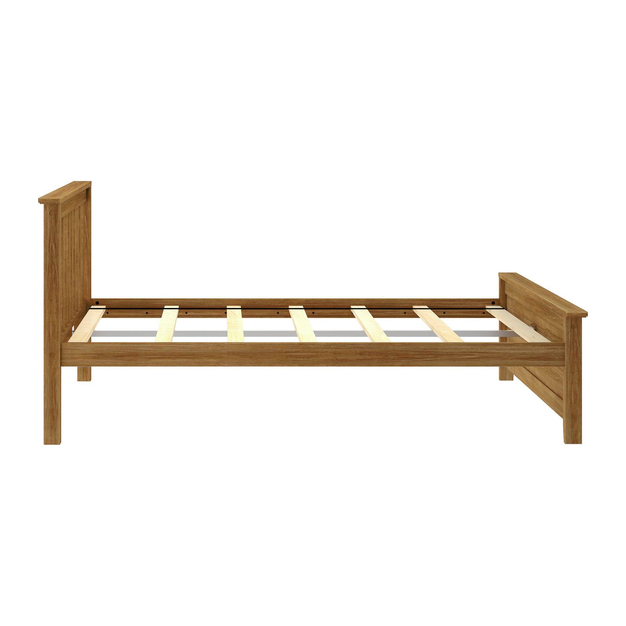 Alt View 4. Plank+Beam - Classic Full-Size Platform Bed, Pecan - Pecan.