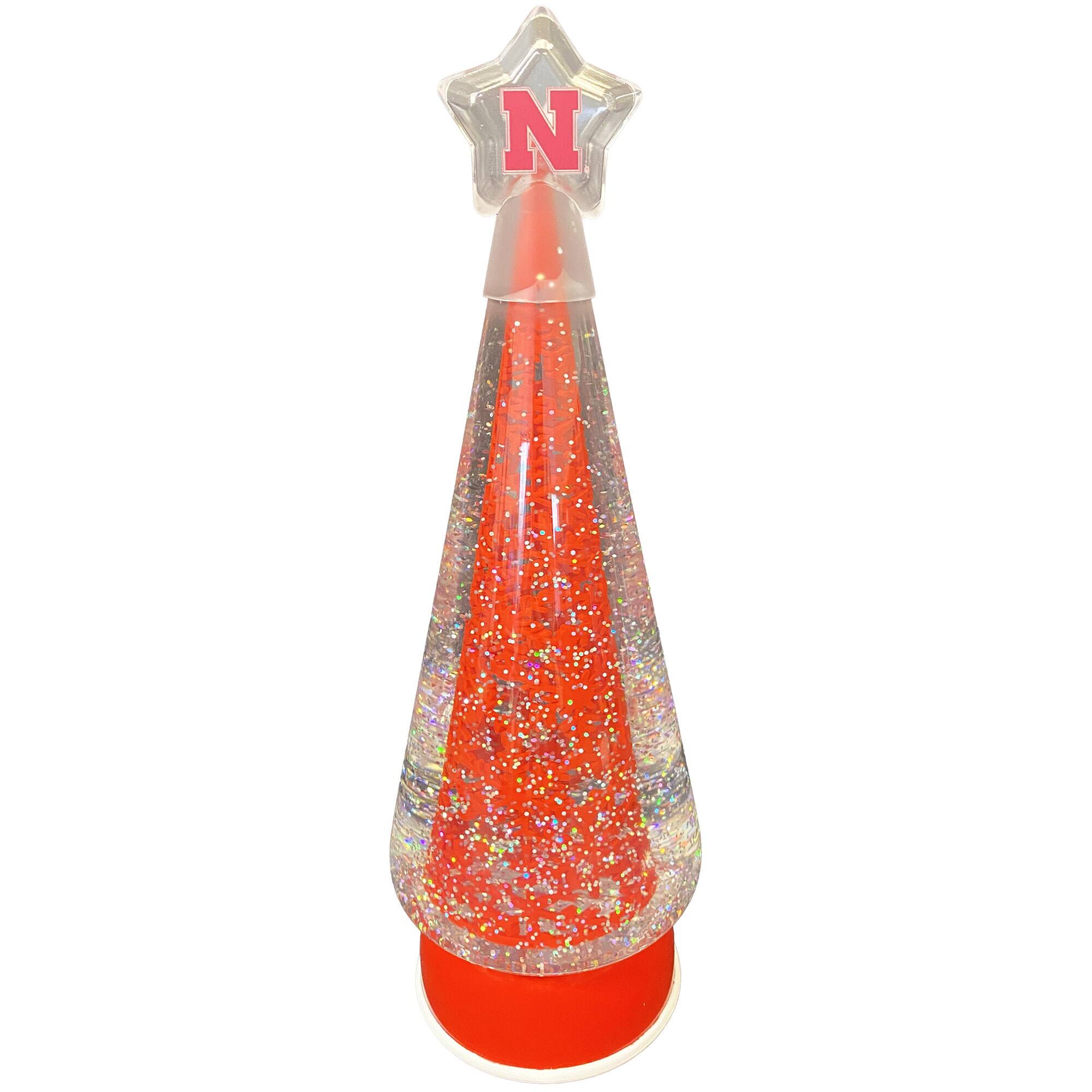 Alt View 1. Santa's Workshop - Nebraska Huskers 12" Tree Globe - Red.