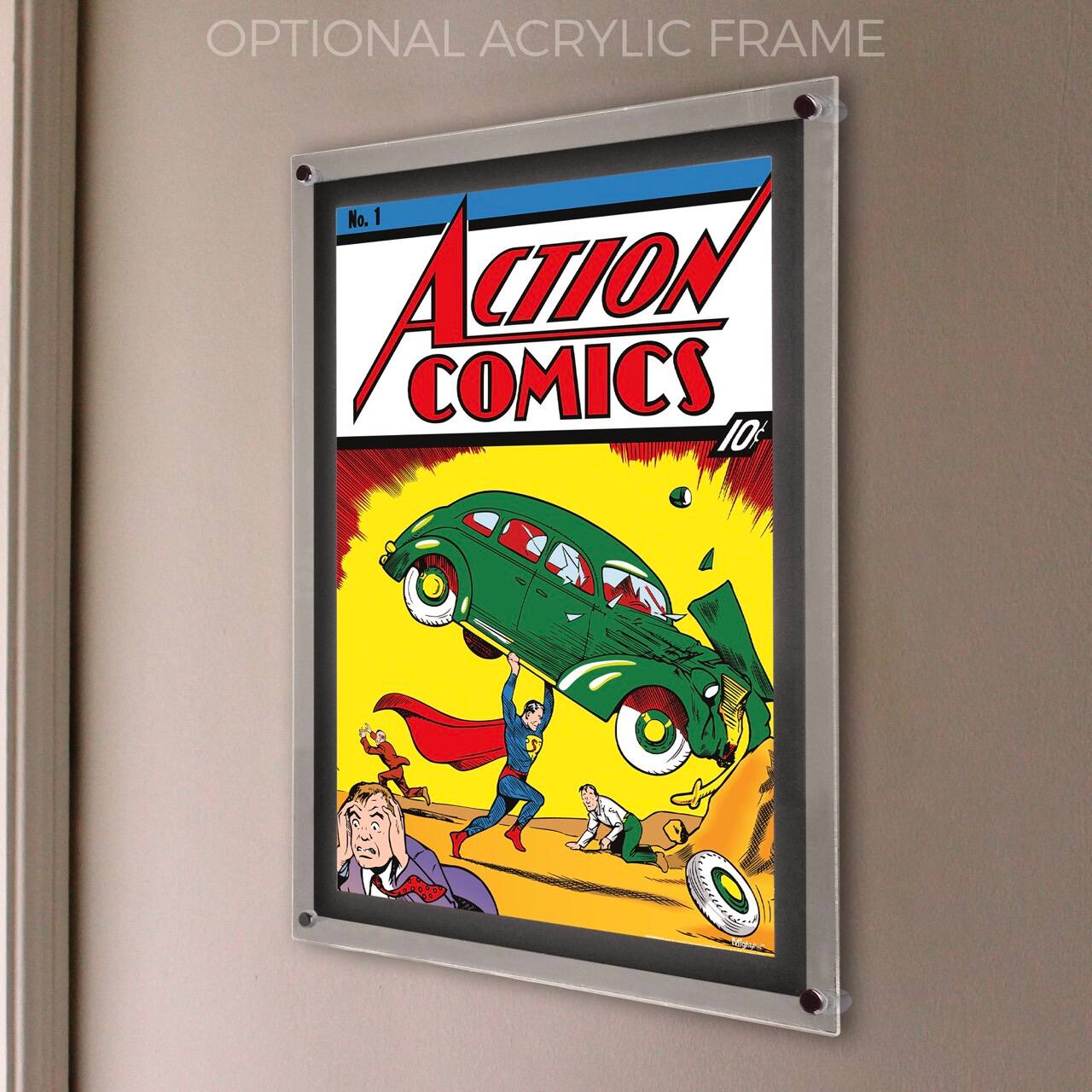 OPTIONAL ACRYLIC FRAME

No. 1

ACTION COMICS

10¢