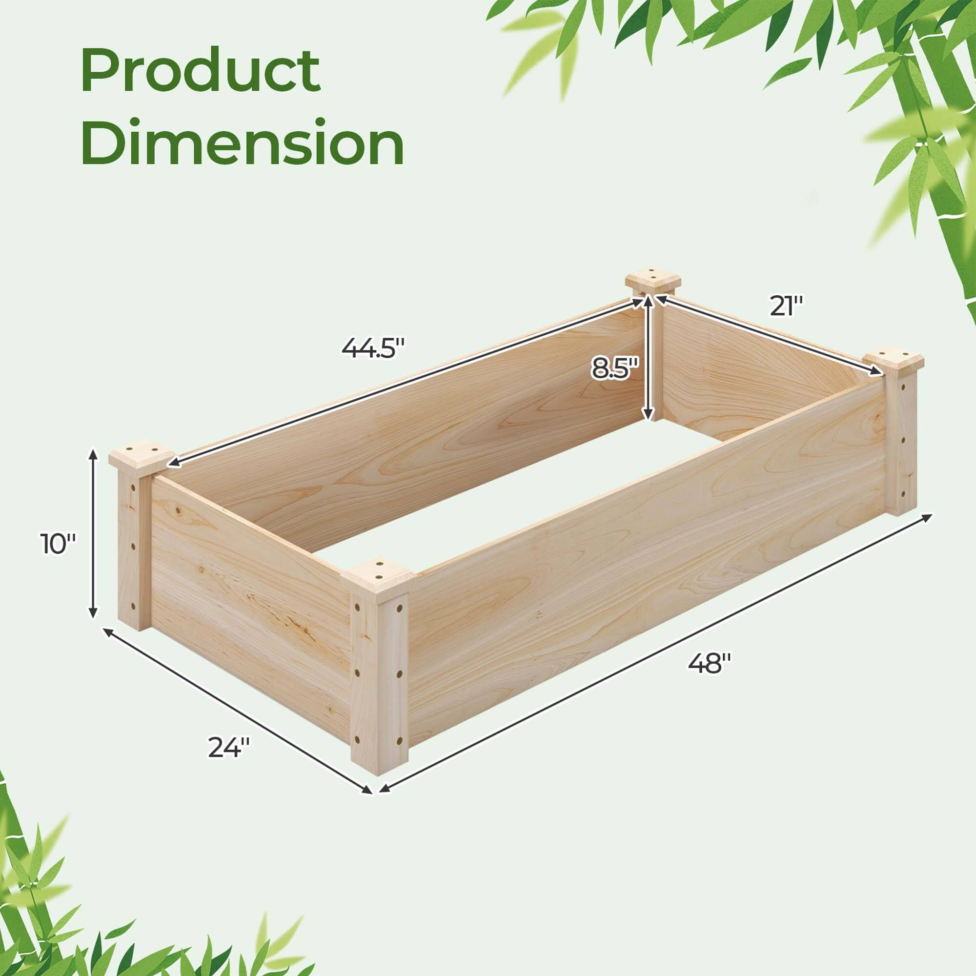 Product Dimension: 44.5" x 8.5" x 21" x 10" x 48" x 24".