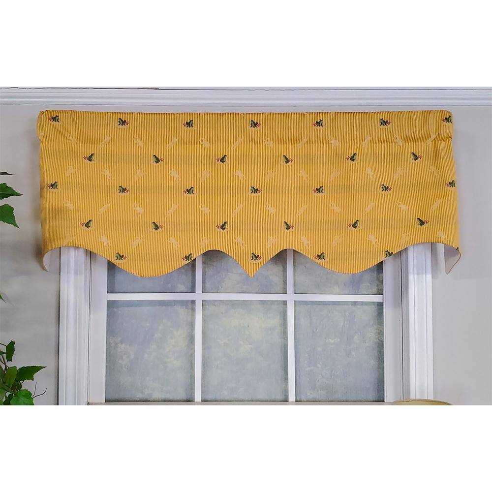Angle. RLF Home - RLF Home Modern Design Classic Ribbit Regal Style Window Valance 50" x 17" Antique - Antique.