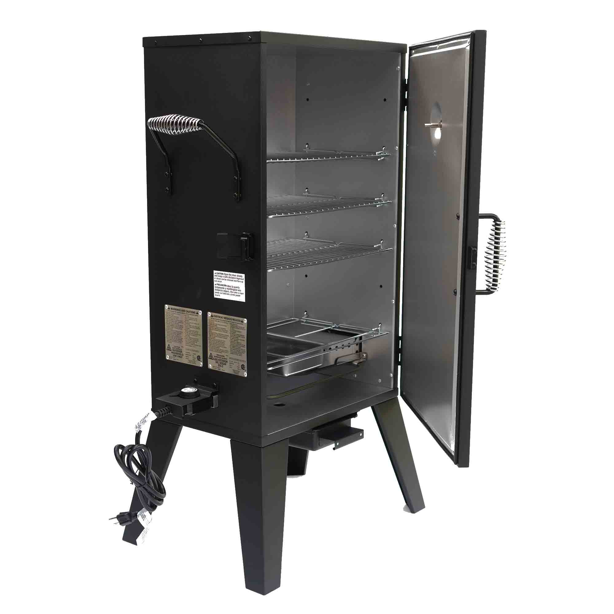 Alt View 7. Grill Boss - Grill Boss 1500 Watt Electric Vertical Smoker with 531 Sq In Cooking Area, Black - Black.