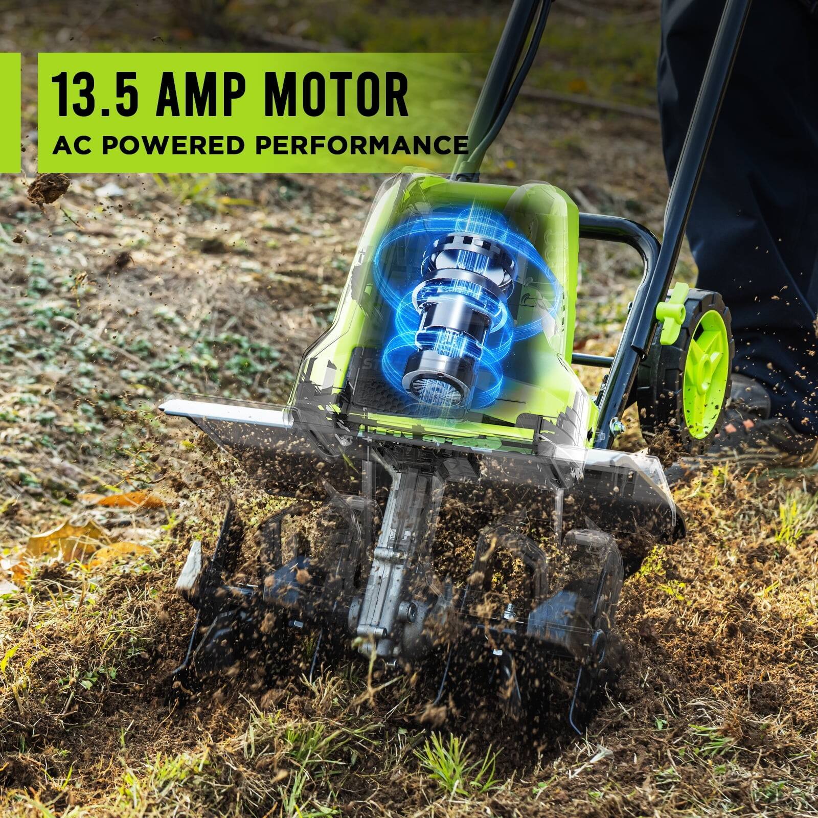 13.5 AMP MOTOR  
AC POWERED PERFORMANCE