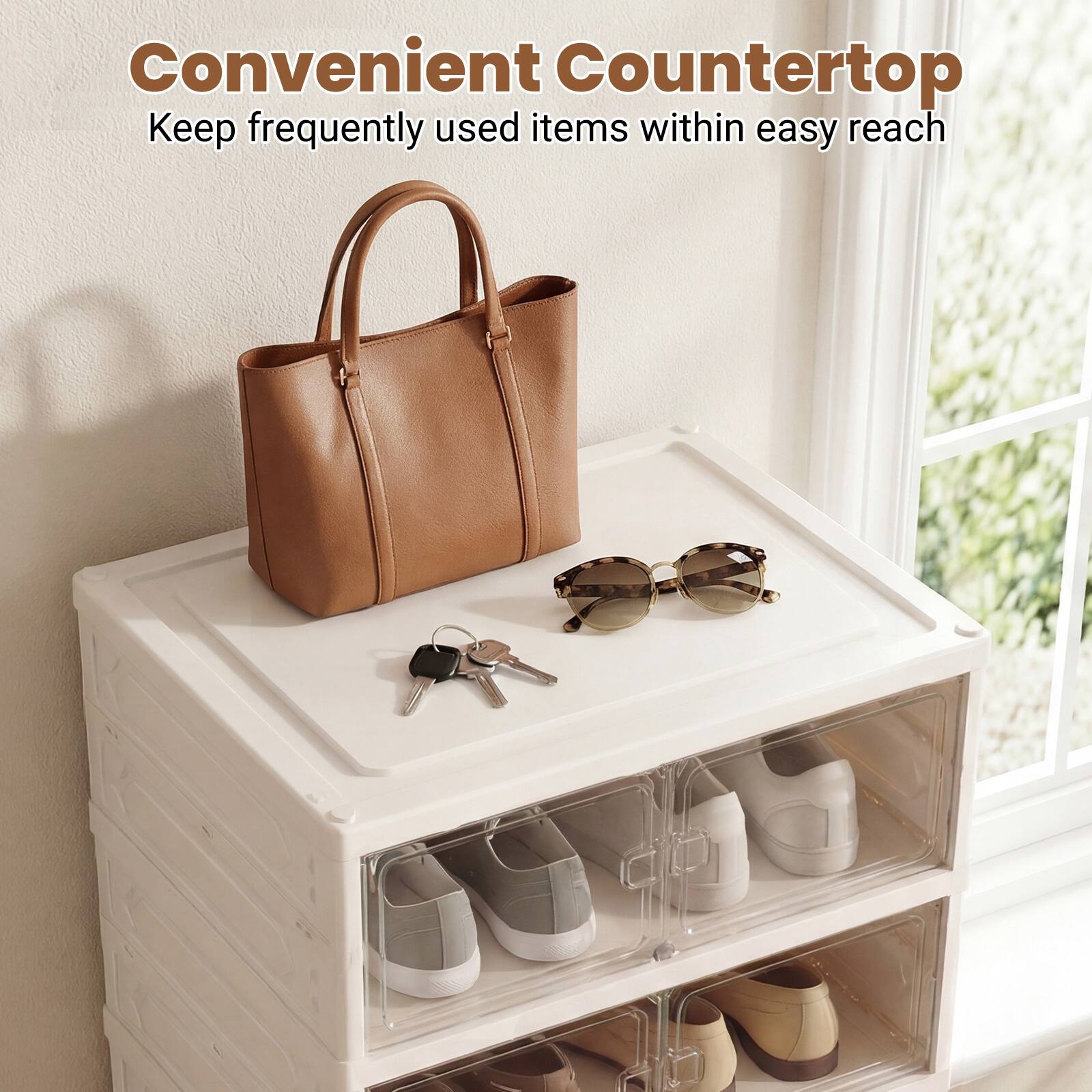 Convenient Countertop  
Keep frequently used items within easy reach