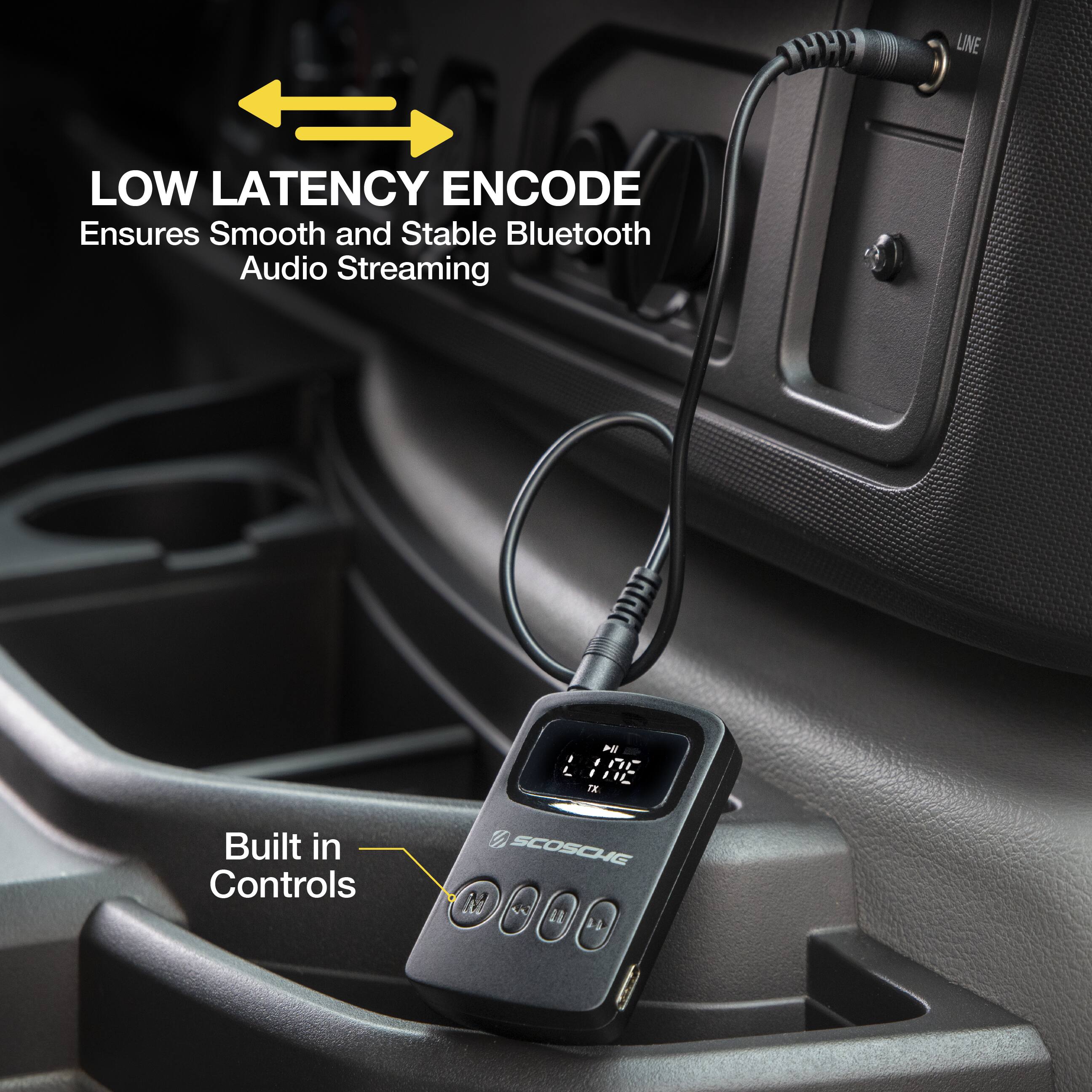 LOW LATENCY ENCODE  
Ensures Smooth and Stable Bluetooth Audio Streaming  

Built in Controls