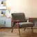 Alt View 13. OSP Home Furnishings - Davis Mid-Century Fabric Armchair - Klein Otter.