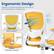 Ergonomic Design
Ergonomic backrest perfectly fits the curve of your back, sitting in a healthy way
Back support
Soft seat cushion