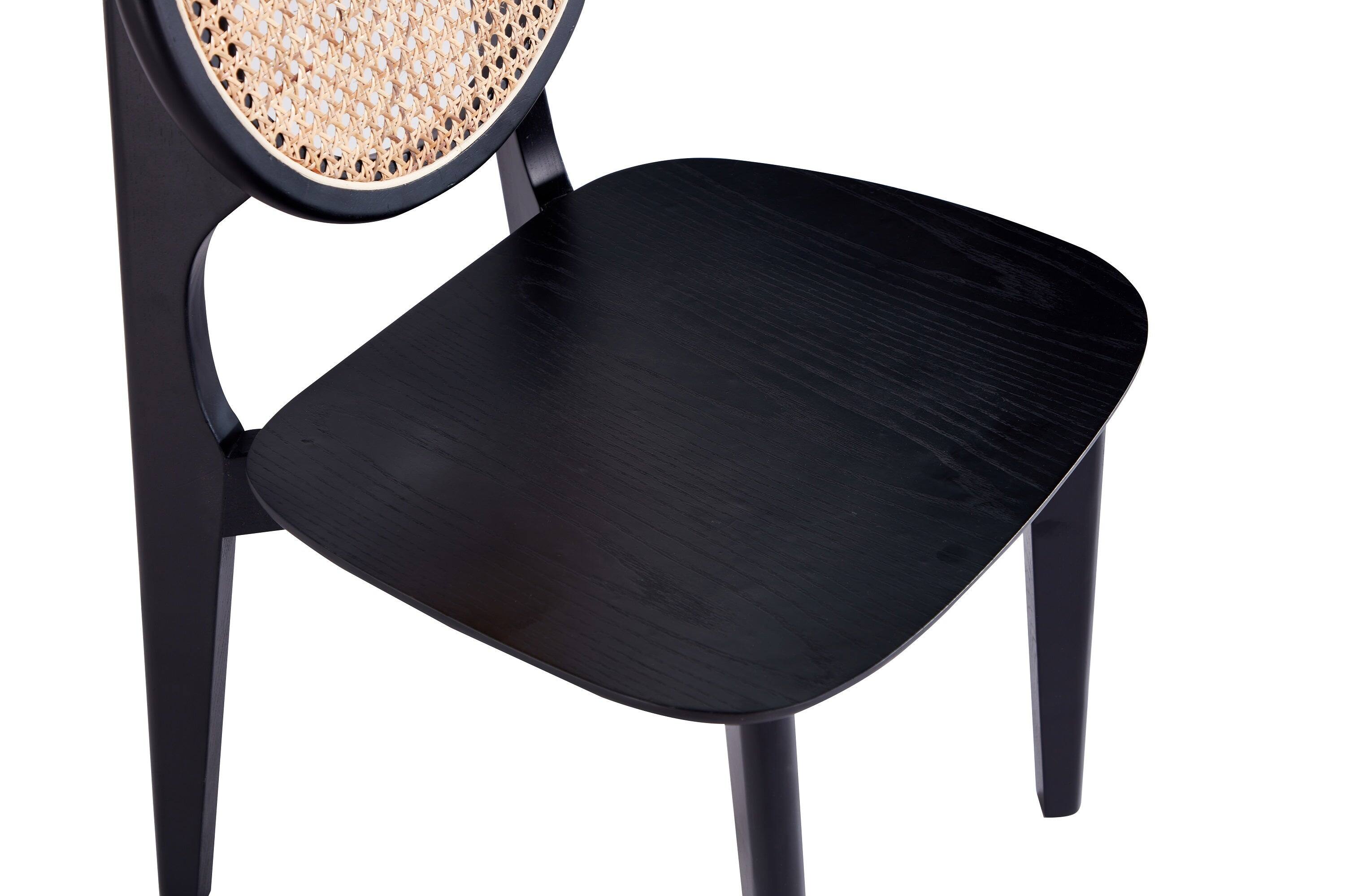 Alt View 4. Manhattan Comfort - Versailles Industry Chic Wood Dining Chair - Set of 2 - Black and Natural.