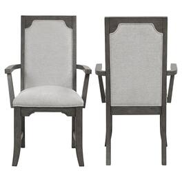 New Classic Furniture - Lisbon Wood Dining Arm Chair (Set of 2) - Gray