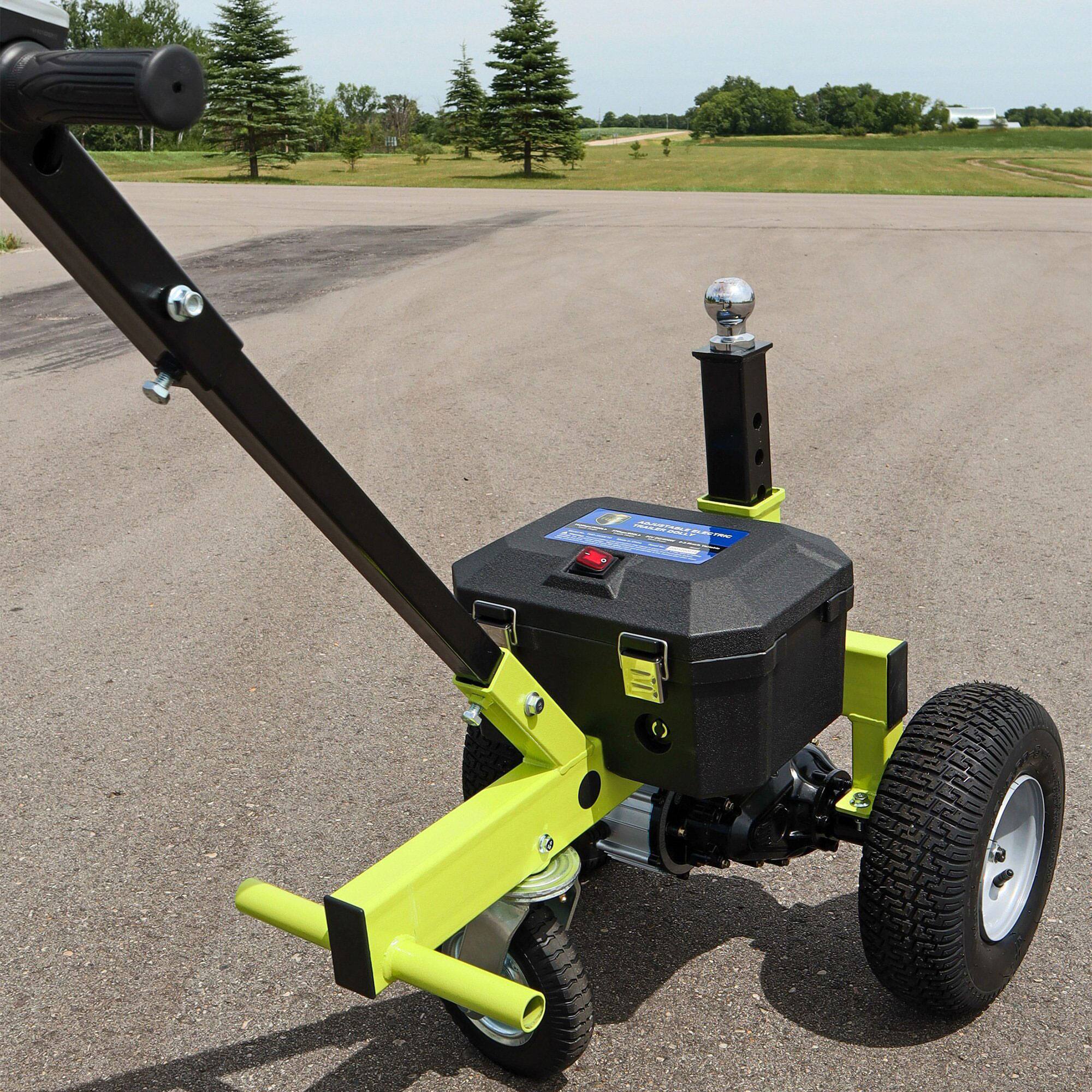 Alt View 5. Tow Tuff - Tow Tuff TMD-35ETD8 Adjustable 3500 Lbs Capacity Electric Trailer Dolly, Green - Green.