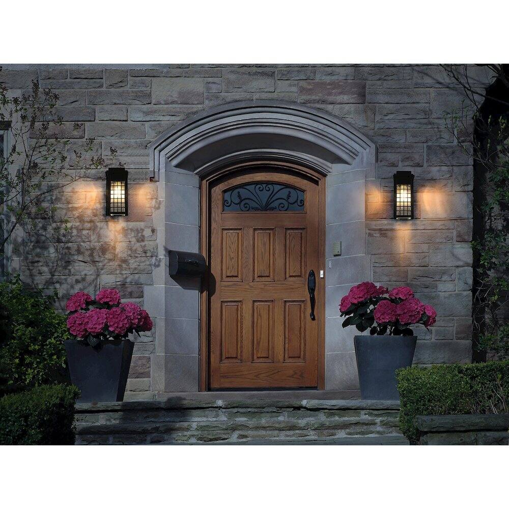 Alt View 4. Elegant Lighting - Palmer 7 inch Outdoor Pendant in Black - Black.