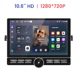Junsun - 10.6 Inch 2+64GB Android15 carplay For BMW 3-series E46 1998-2006 Car Stereo Radio GPS Navi WIFI SWC RDS DSP BT FM - Black