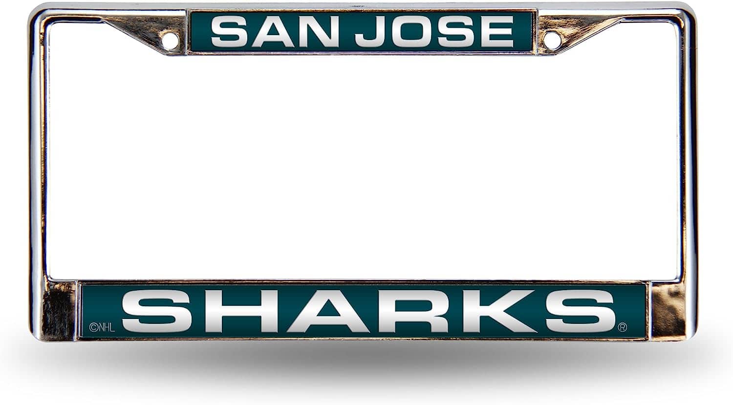 Rico Industries - San Jose Sharks Chrome Metal License Plate Frame Holder - Multi