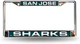 Rico Industries - San Jose Sharks Chrome Metal License Plate Frame Holder - Multi