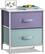 Front. Sorbus - Sorbus Nightstand with 2 Drawers, Kids Bedside Furniture End Table Night Stand, Steel Frame, Wood Top & Fabric Bins - Pastel.