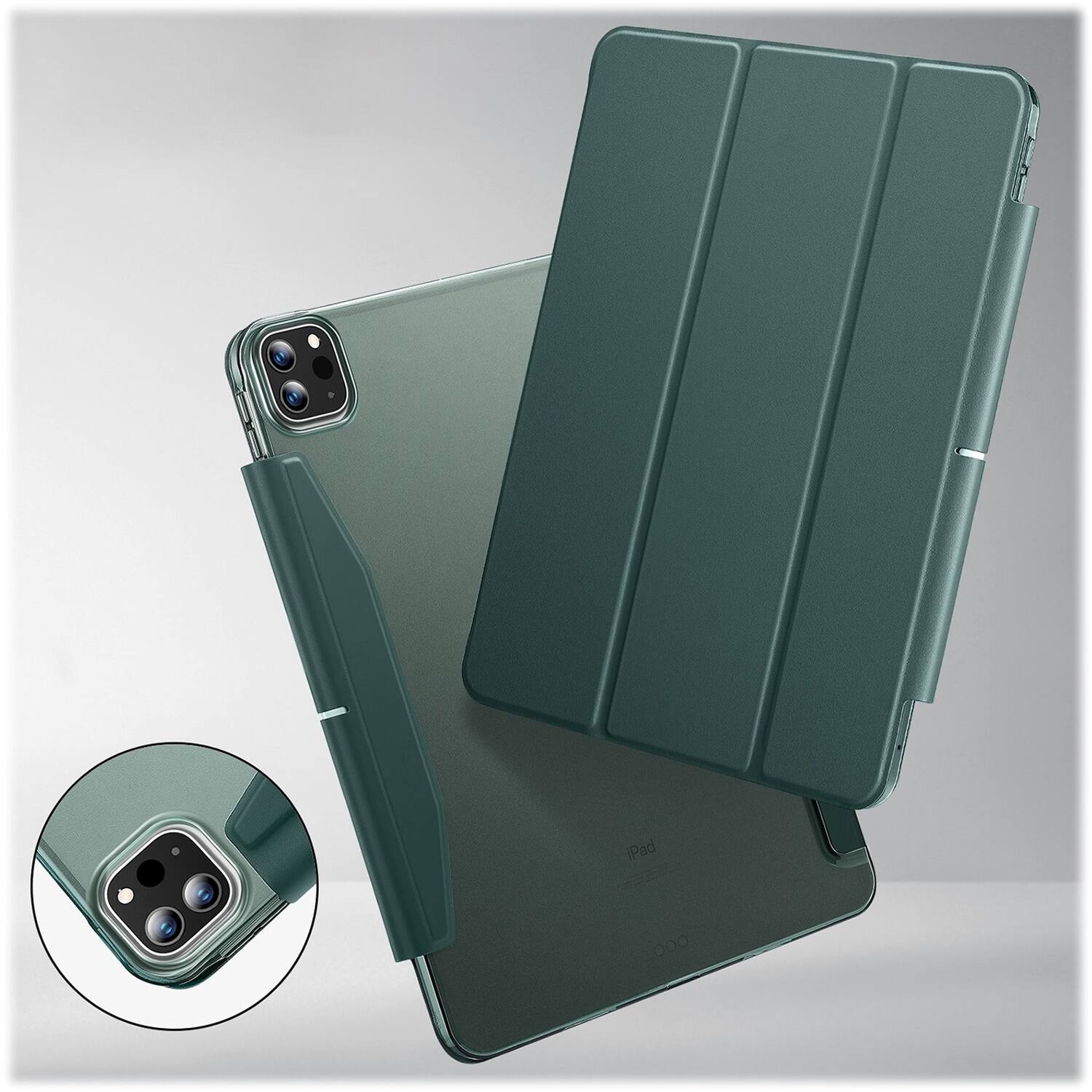 Alt View 12. SaharaCase - Venture Series Tri-Fold Folio Case for Apple iPad Pro (M4 2024/M5 2025) 13" - Cactus Green.