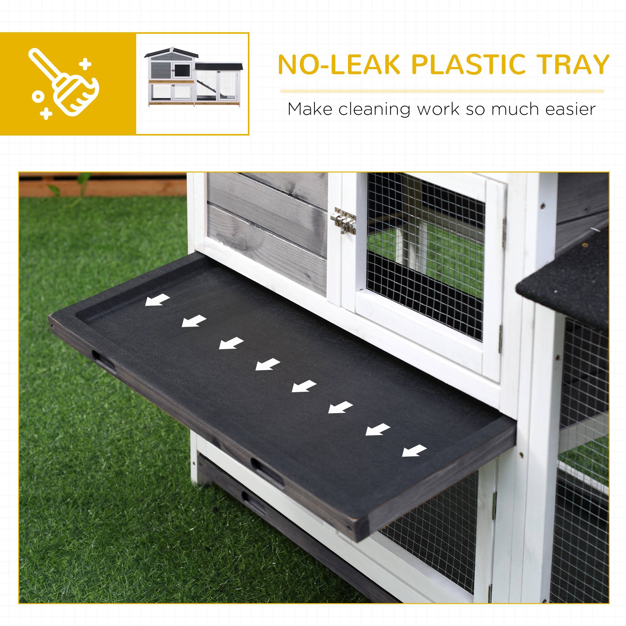 NO-LEAK PLASTIC TRAY  
Make cleaning work so much easier
