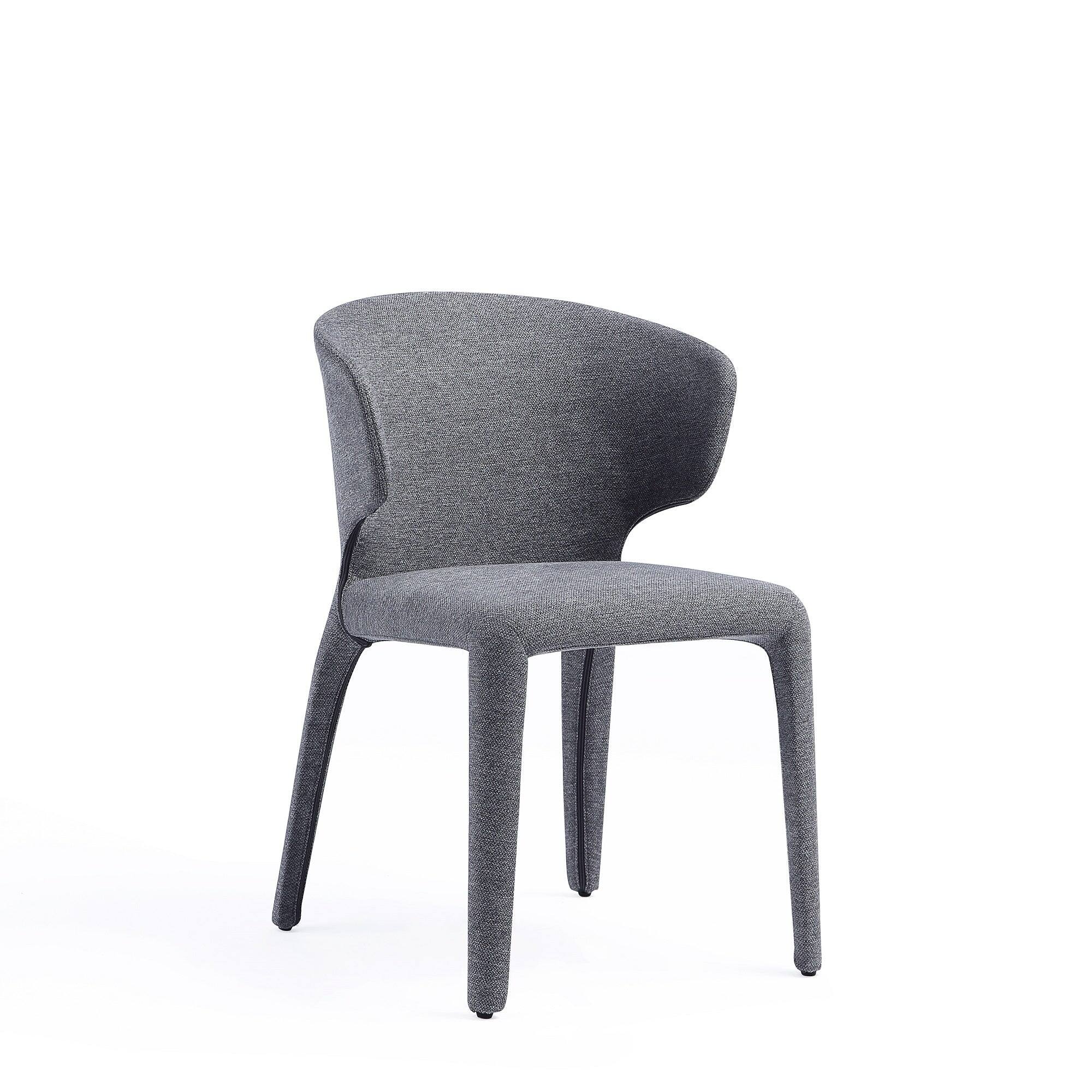 Alt View 1. Manhattan Comfort - Conrad Mid-Century Modern Upholstered Dining Chair - Set of 4 - Gray.