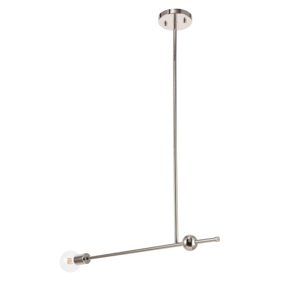 Alt View 4. Living District - Brees 1 Light Chrome Pendant - Chrome.
