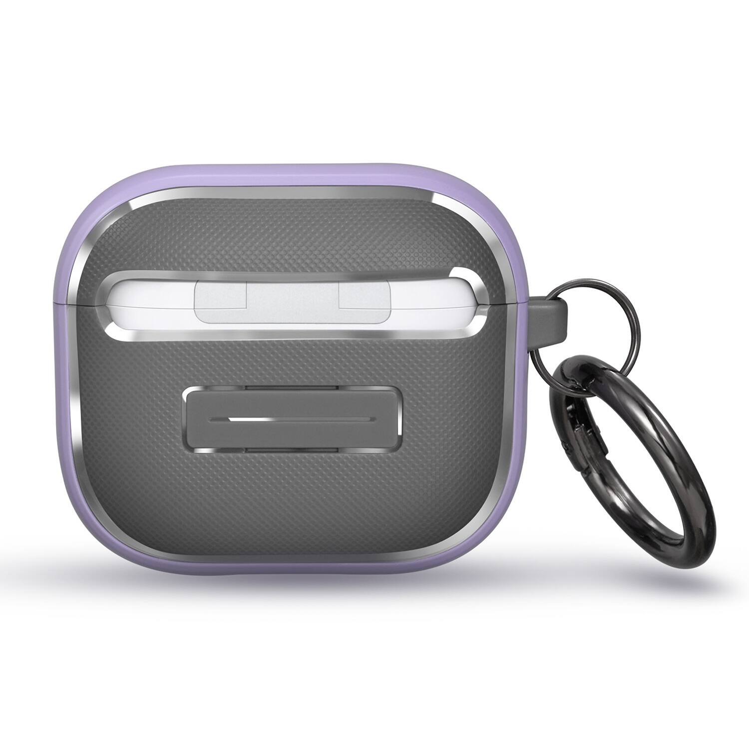 Back. Vena - For Apple Airpods 4 Case Cover, Airpods Case 4 4th Generation Dual Layer Auto Open Lock Wireless Charging, Purple - Purple.