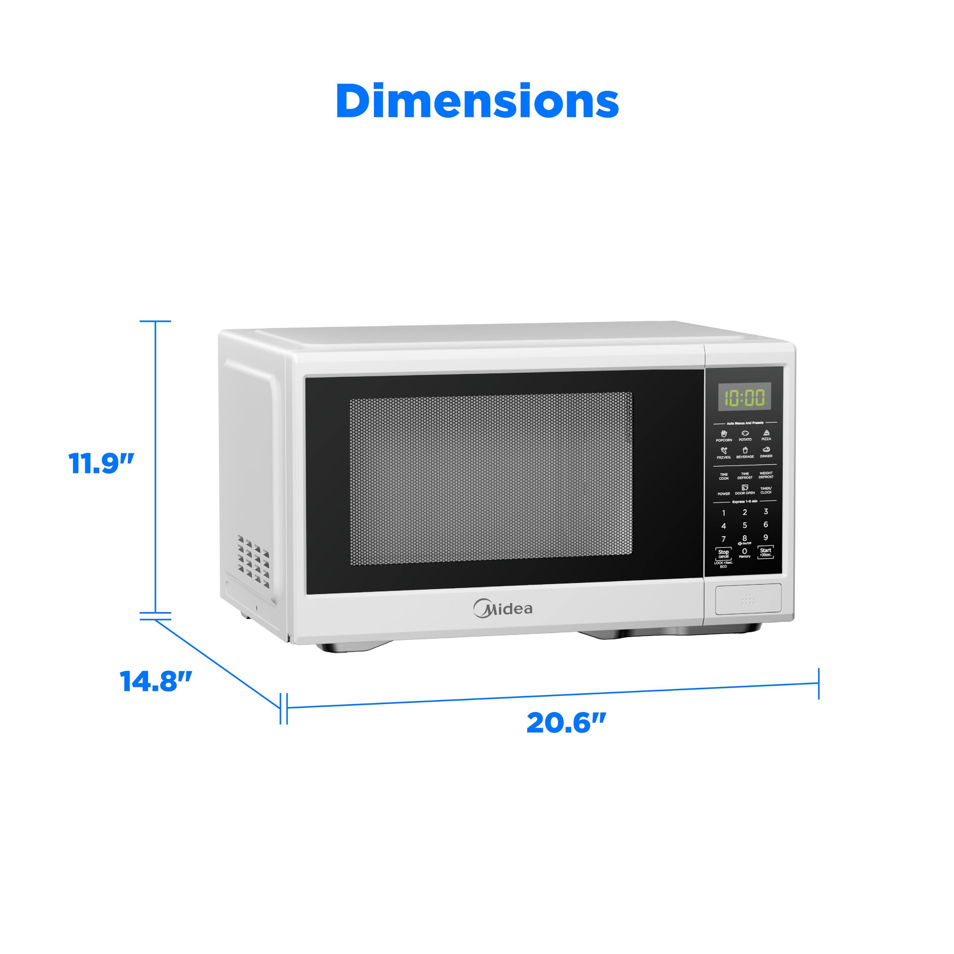 Dimensions  
11.9" x 14.8" x 20.6"  
Midea