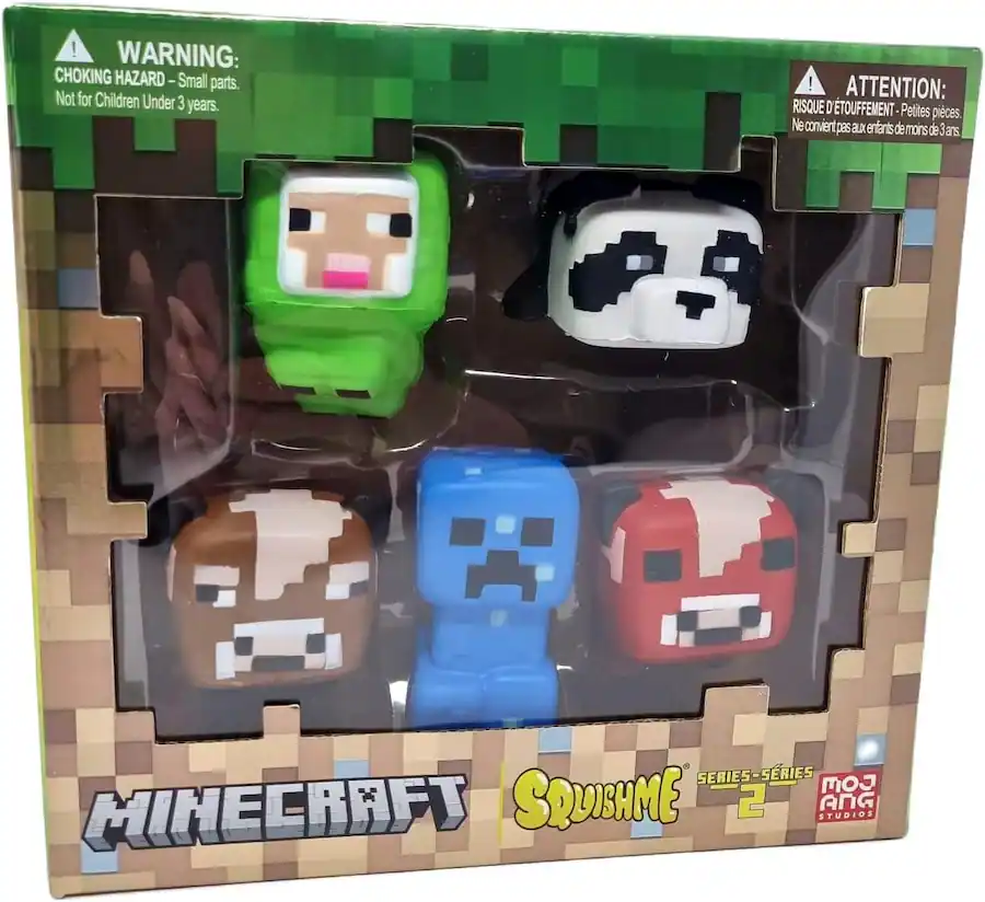 Just Toys LLC Minecraft 5 Piece SquishMe Series 2 Collectors Box Green ...