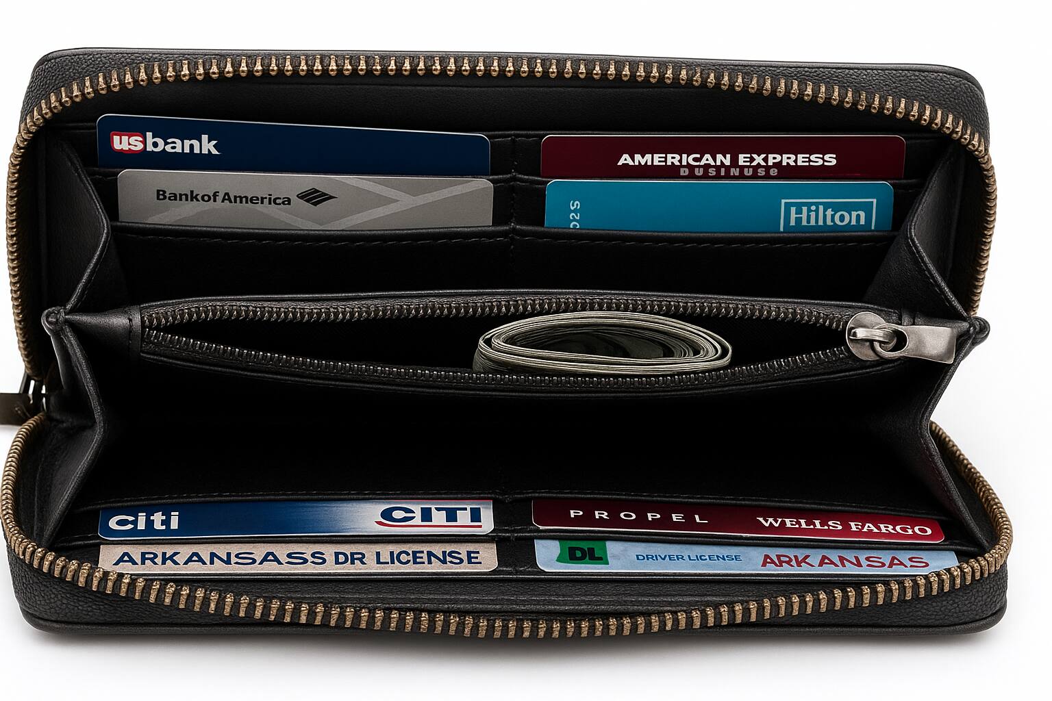 us bank  
AMERICAN EXPRESS  
Bank of America  
Hilton  
Citi  
ARKANSAS DR LICENSE  
WELLS FARGO  
DL DRIVER LICENSE ARKANSAS