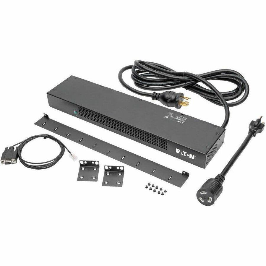 Alt View 5. Tripp Lite - Tripp Lite by Eaton PDU 1.9kW Single-Phase Switched PDU LX Interface 120V Outlets (8 5-15/20R) NEMA L5-20P/5-20P input - Black.