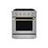 Front. Hauslane - HausPro 30 in. 4 Burners (20,000 BTU) Freestanding Dual Fuel Range - Satin Brass.
