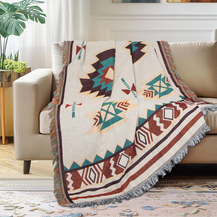 Dapper Styles Native Aztec Blanket For Couch Rustic Southwest Blankets ...