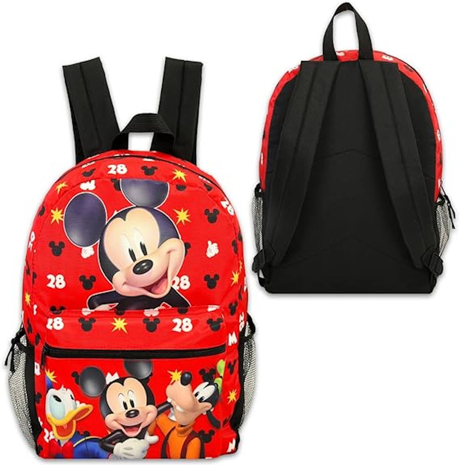 Alt View 2. UPD - Disney Mickey Mouse School 16" Backpack - Goofy, Donald ages 3+ - Multicolored.
