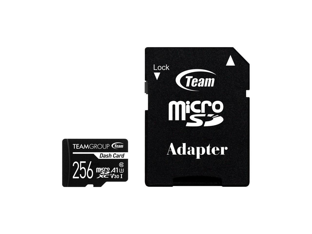 Lock Team Micro SD Adapter  
TEAMGROUP Dash Card 256GB  
Micro SD A1 U3 V30 I