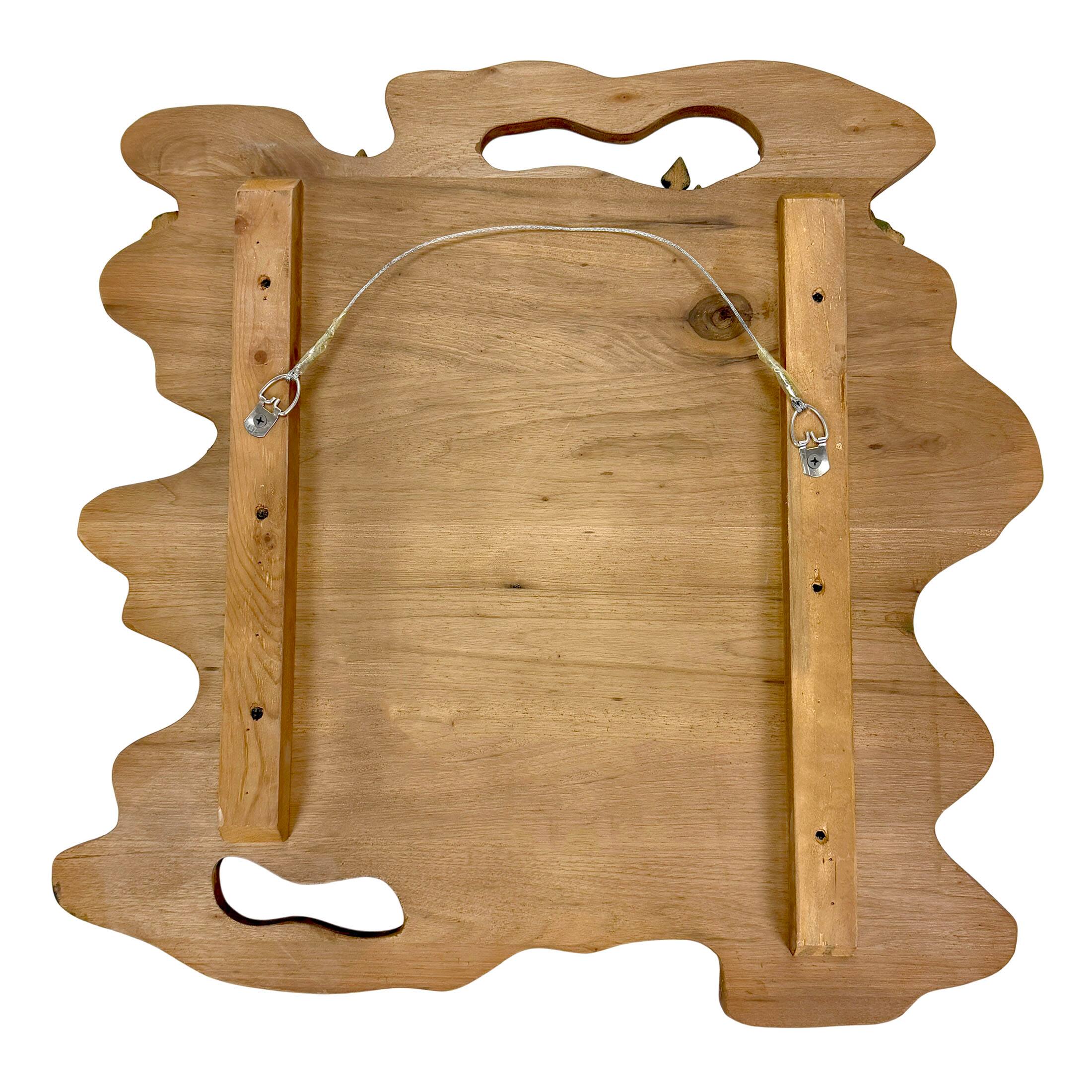 Alt View 9. Zeckos - Bear Fishing Wood Wall Sculpture 23.5in Rustic Intarsia Cabin Lodge Decor - Brown.