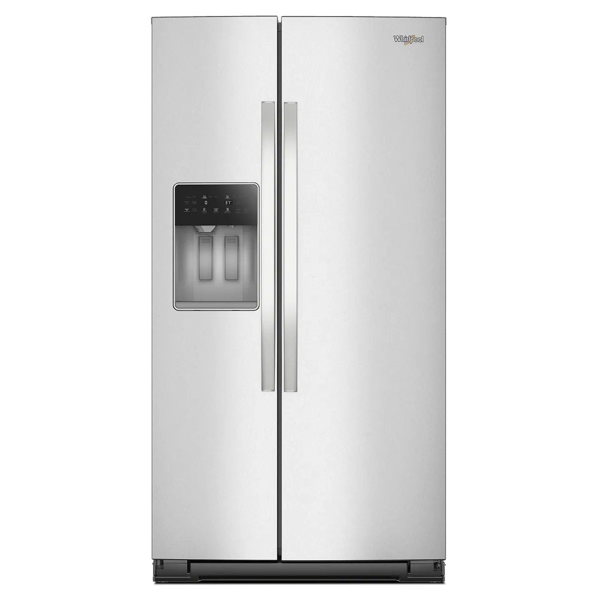 Whirlpool - 21 Cu. Ft. Side-by-Side Counter-Depth Refrigerator with TruCool System - Fingerprint-Resistant Stainless Finish