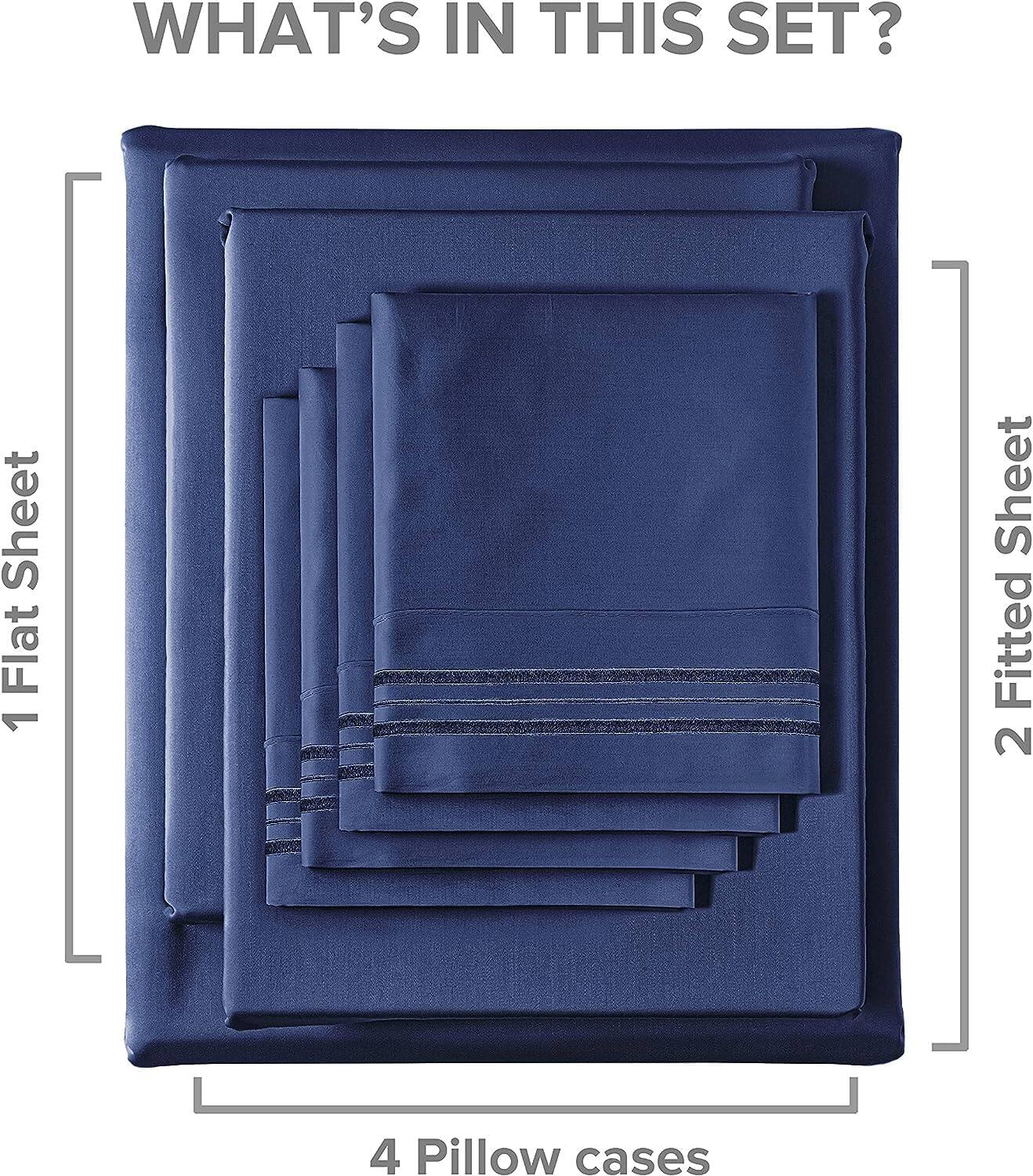 WHAT'S IN THIS SET?

1 Flat Sheet  
2 Fitted Sheet  
4 Pillow cases