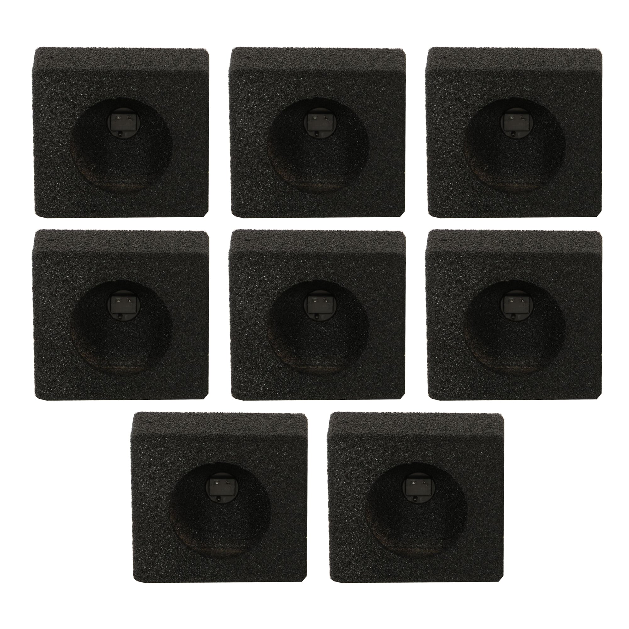 QPower - QBomb QBTW6.5 Single 6.5" Bedliner Spray Car Speaker Enclosures (8 Pack)