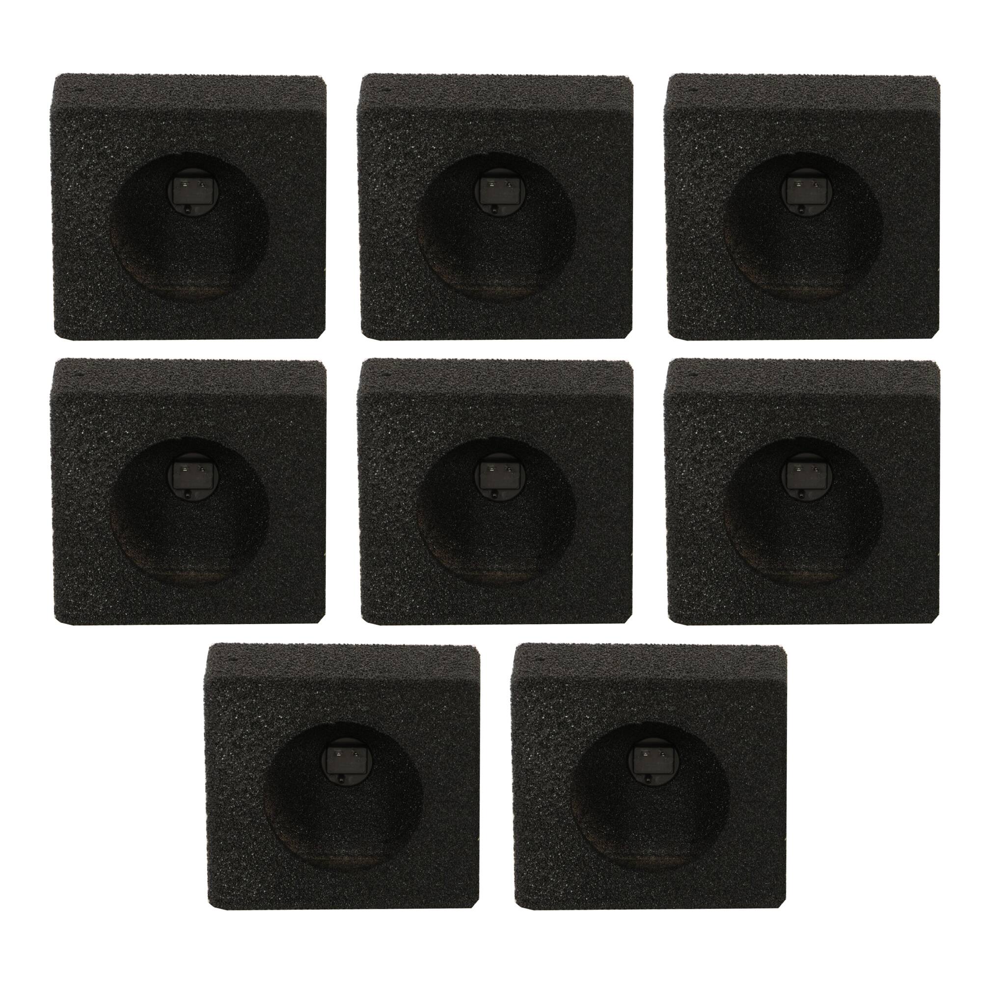 Front. QPower - QPower QBomb QBTW6.5 Single 6.5" Bedliner Spray Car Speaker Enclosures (8 Pack).