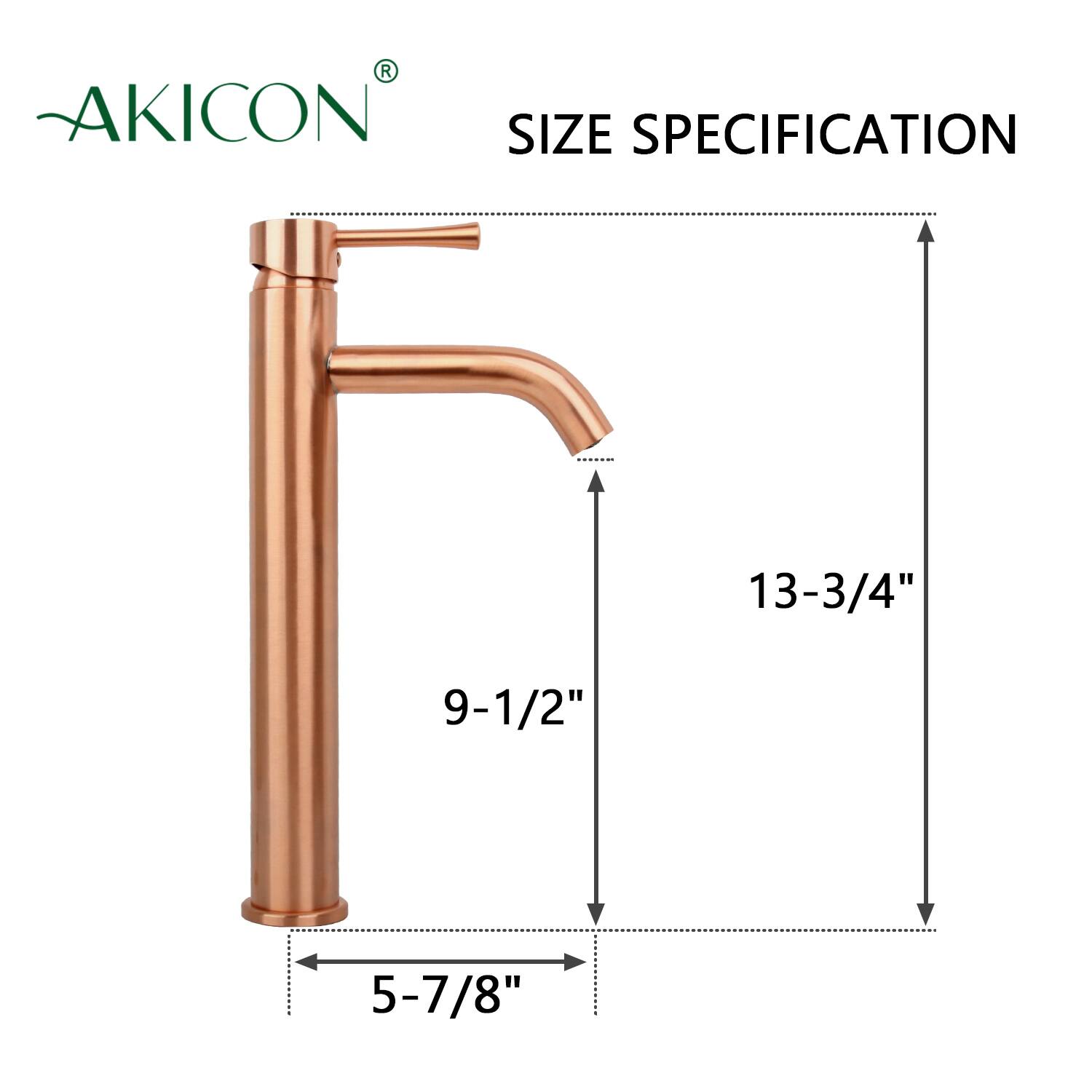 AKICON  
SIZE SPECIFICATION  
13-3/4"  
9-1/2"  
5-7/8"