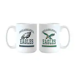 Logo Brands - Philadelphia Eagles 15oz. Current & Throwback Mug Set - Multicolor