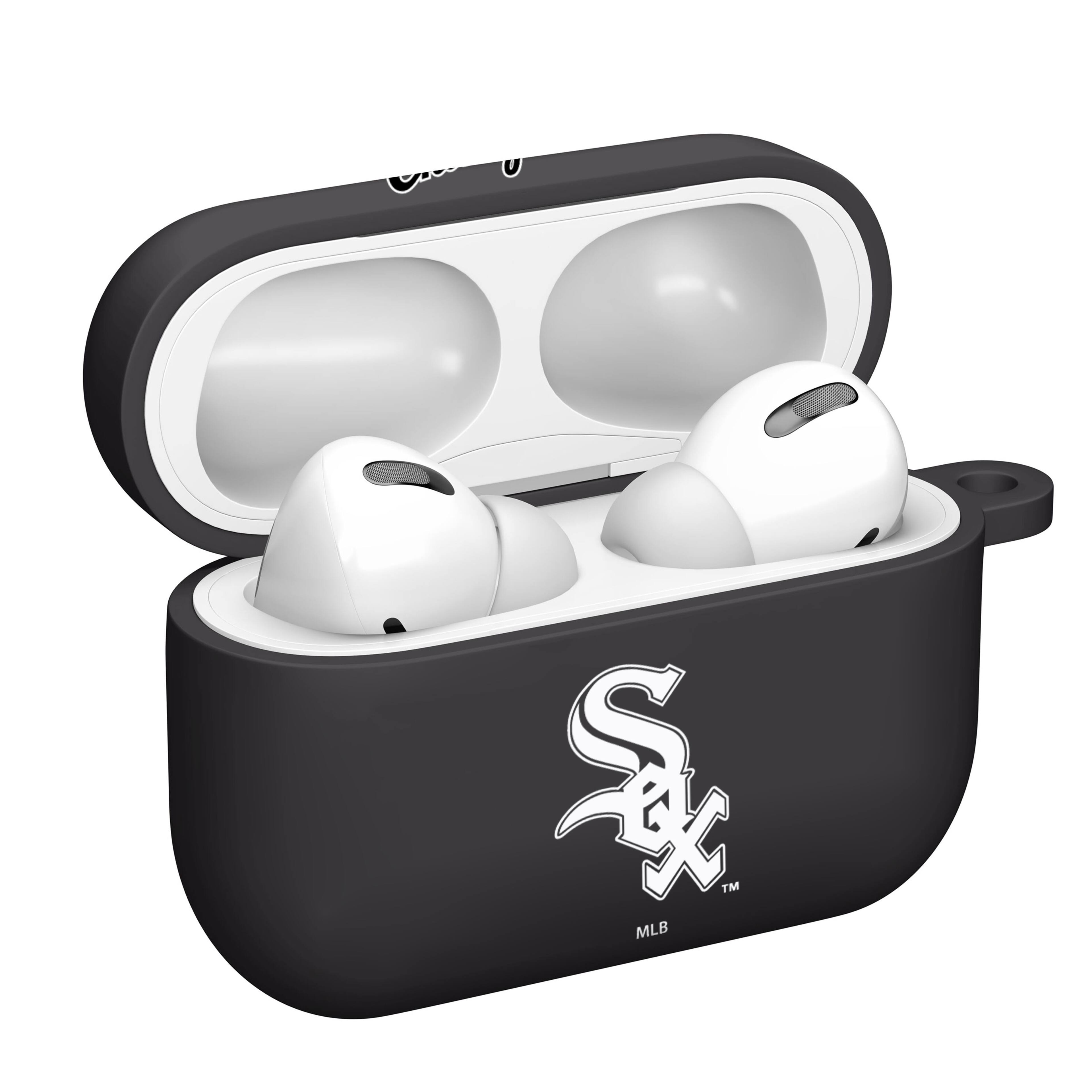 Alt View 1. Artinian - Chicago White Sox AirPods Pro Silicone Case Cover - Black.