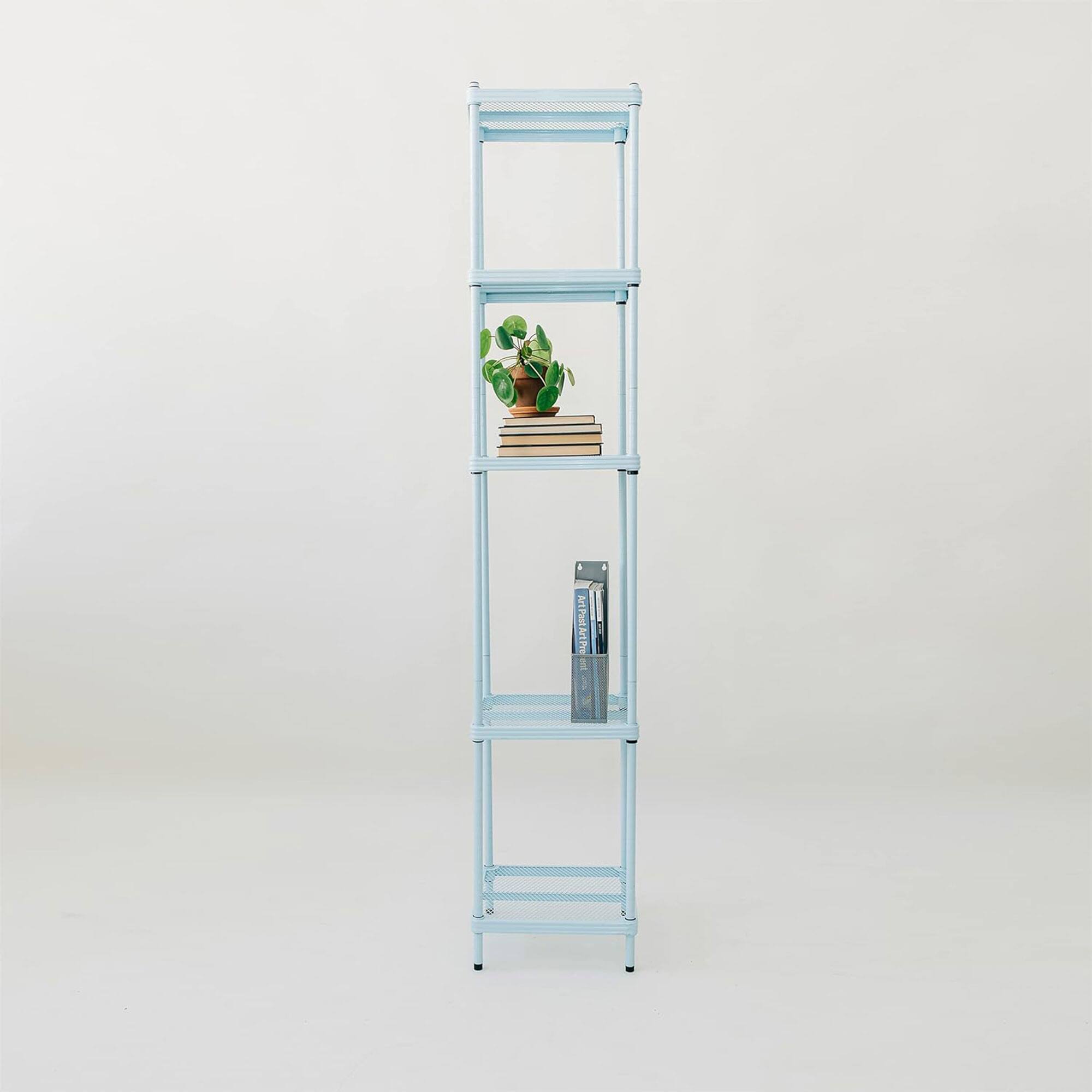 Alt View 4. Design Ideas - Design Ideas MeshWorks 5 Tier Tower Metal Storage Shelving Unit Rack, Sky Blue - Sky Blue.