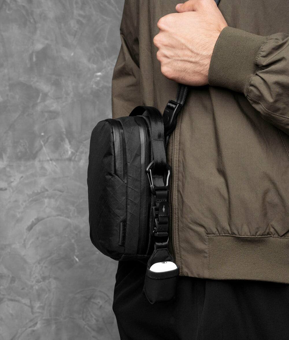 Alt View 1. ALPAKA - Metro Sling V2 1.5L Crossbody Sling Bag, Travel EDC Shoulder Bag, 6 Sleeves, YKK AquaGuard Zippers - Black Ultradyne 100D.